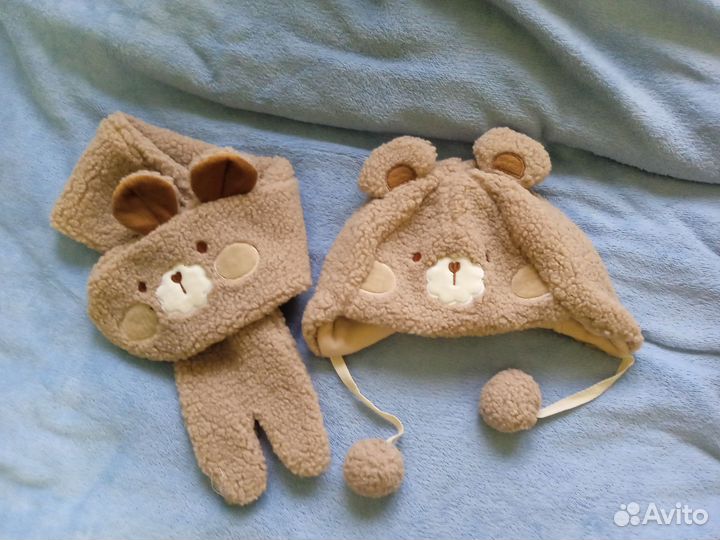 Комплект шапка и шарф для мальчика зима