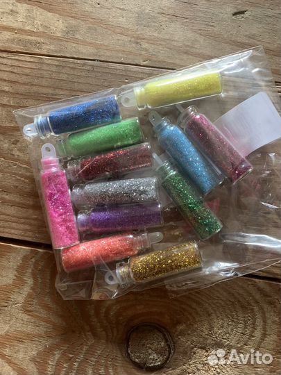 Набор глиттеров декоративных 12 шт
