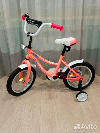 Детский велосипед 14r,с боковыми колесами