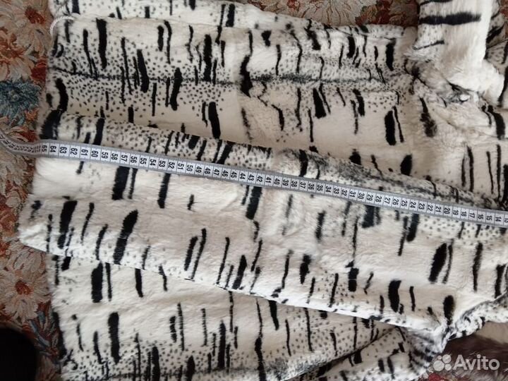 Шубка 44-48р, кролик стриж, чернобурка