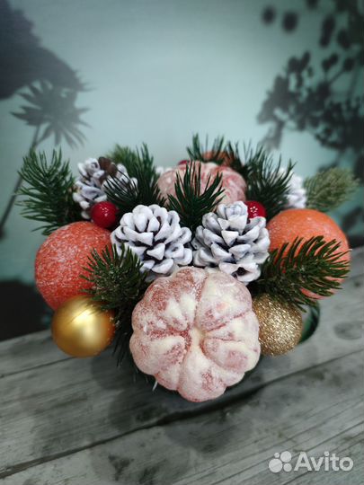 Новогодний букет из мыла