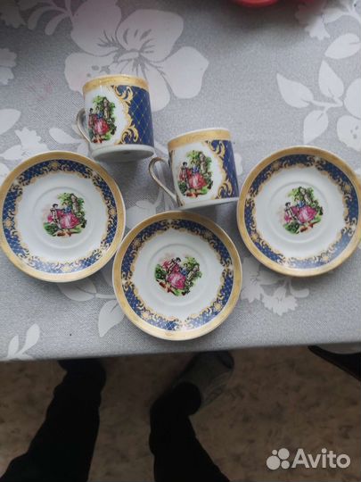 Чайные кофейные наборы золото24карата