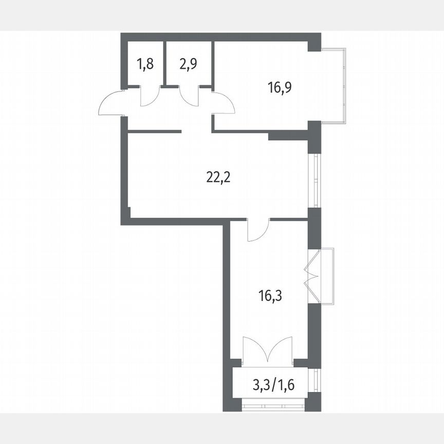 2-к. квартира, 67,2 м², 9/11 эт.