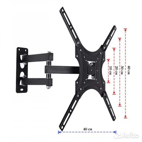 Кронштейн для телевизора поворотный X-400 (22кг)