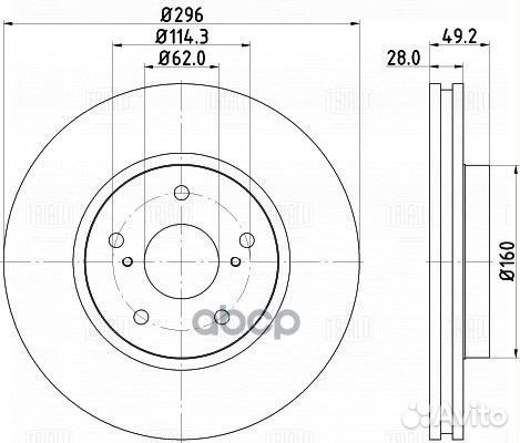 Диск тормозной Lexus IS (05) /IS (13) перед