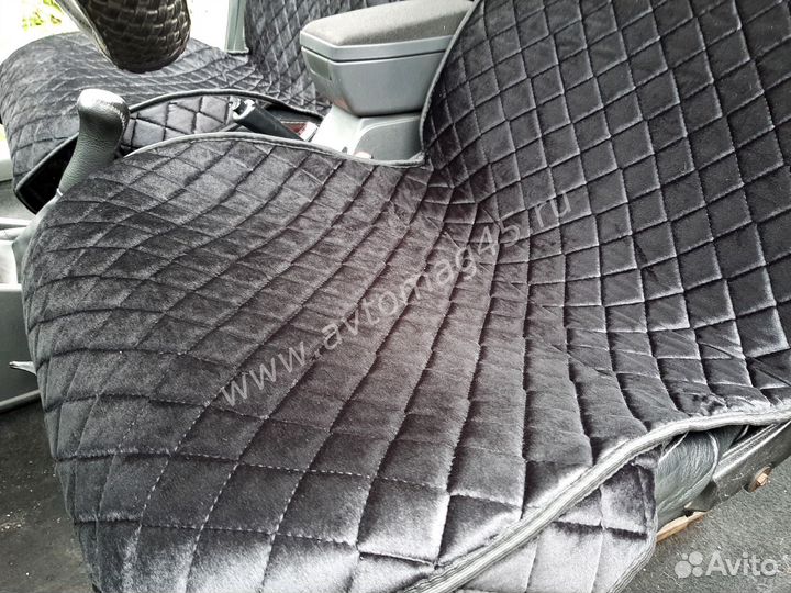 Накидка на сиденья велюр с боками универсальные