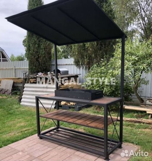Мангал с крышей