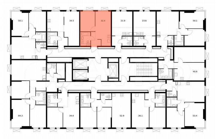 1-к. квартира, 32,4 м², 10/22 эт.