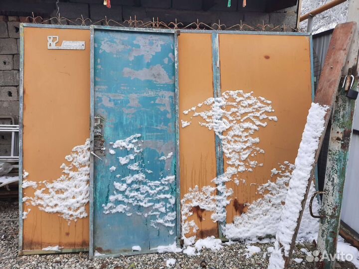Ворота с калиткой бу