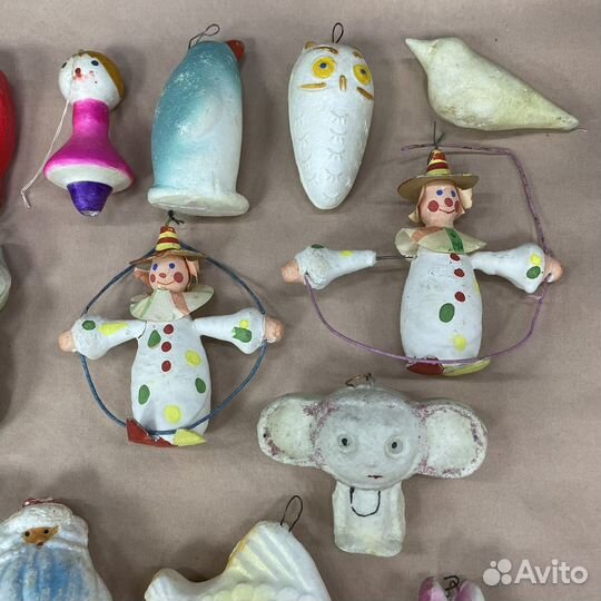 Елочные игрушки СССР пенопласт (сзр)