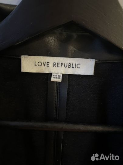 Кожаная рубашка love republic