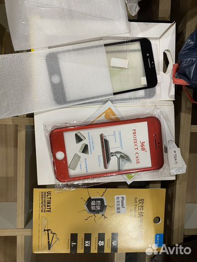 Стекла и чехол на iPhone 7