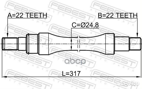 Полуось правая suzuki swift 03- 0712-RM413RH 07