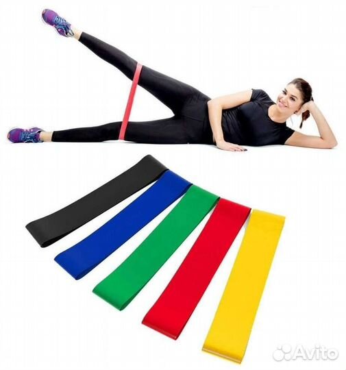 Набор эспандеров для фитнеса (лент 5 шт)