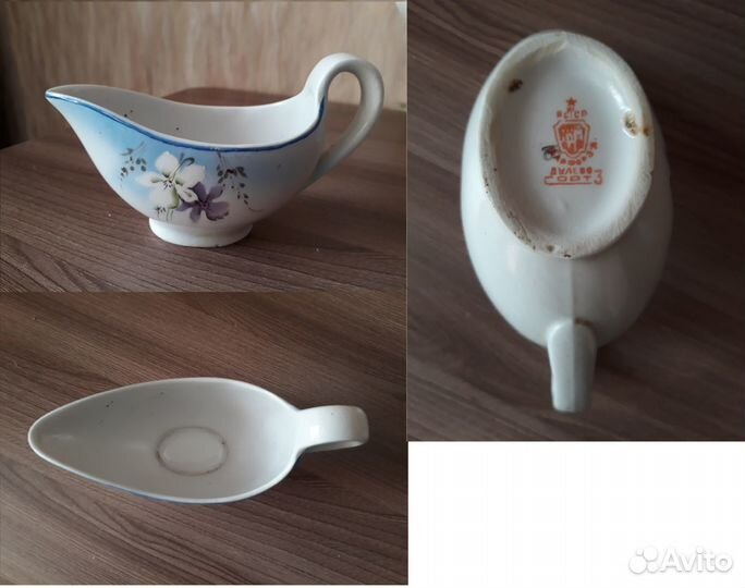 Соусник, салатница, 2 блюда, тарелки, Дулево, 1937