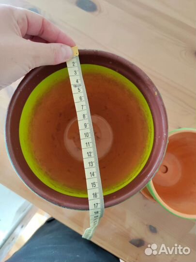 Керамические горшки IKEA зеленые