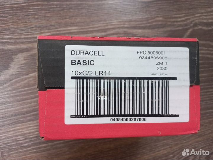 Батарейки Duracell C LR14 (оригинальные)