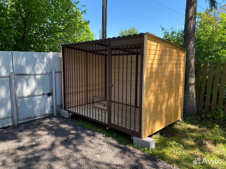 Вольер для собак с установкой