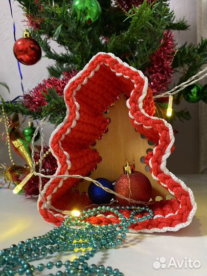 Корзина подарочная,новогодний подарок, елочка