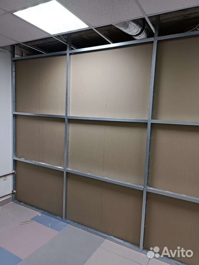 Монтаж перегородок из гипсокартона, пгп и т.д