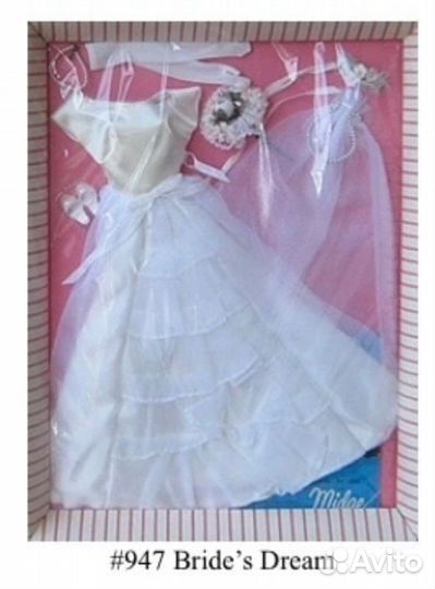 Винтажное свадебное платье для Барби