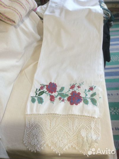 Рушник занавеска ришелье вышивка СССР