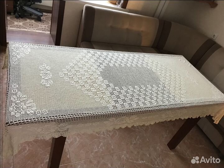 Винтажная скатерть крючком