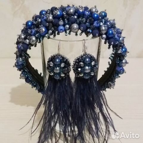 Ободок и серьги