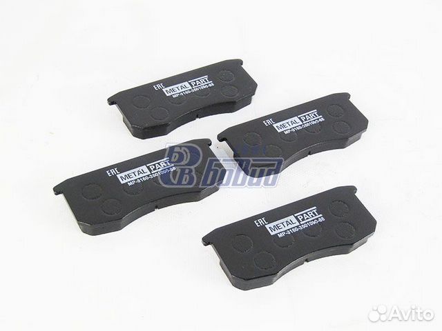 Колодка тормоза переднего с накл.(дисковые)уаз-3160, Патриот, Хантер (к-т 4 шт) metalpart MP-3160-35