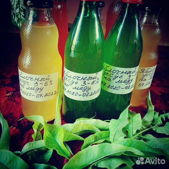 Натуральный,Живой Яблочный Уксус с укс.грибом