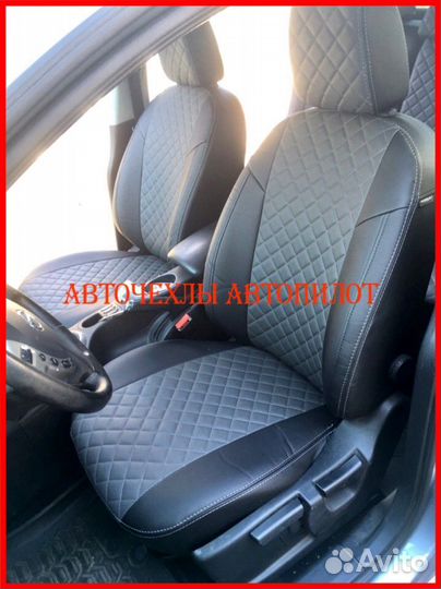 Чехлы Автопилот Nissan Primera P12 из экокожи Ромб