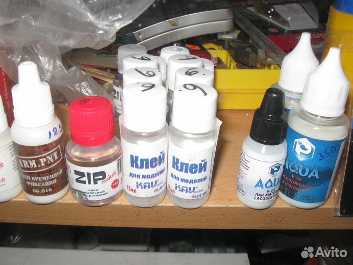 Инструменты,клей,грунт, шпаклевка для моделистов