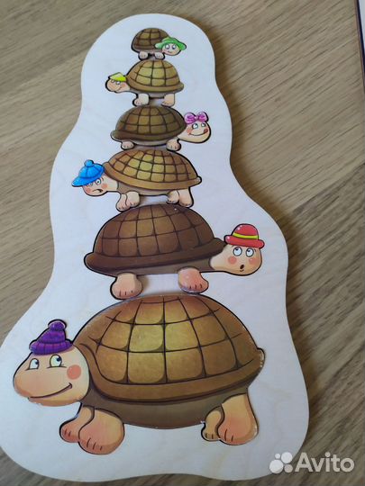 Набор деревянных вкладышей, пазлов