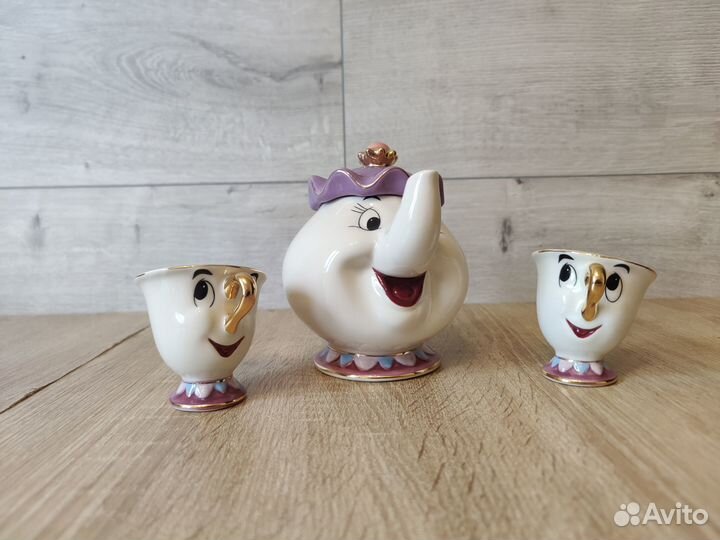 Сервиз Disney Красавица и Чудовище с 2 мя чашками