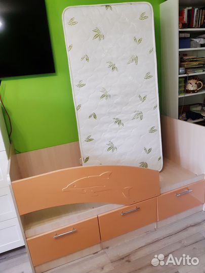 Кровать детская Дельфин с ящиками80х160