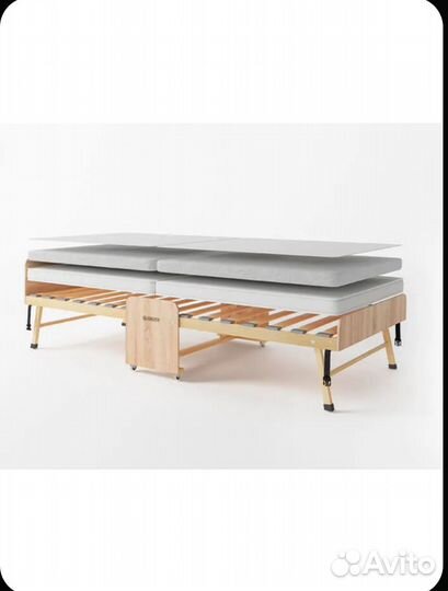 Раскладушка с матрасом на ламелях бу