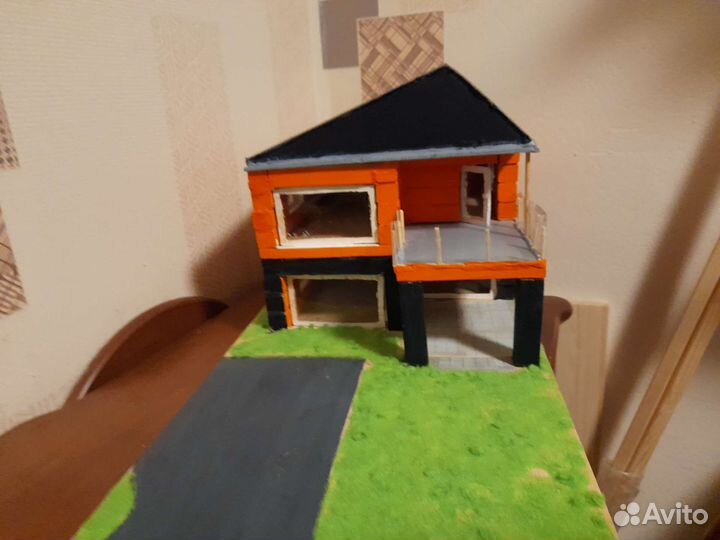 Деревянная Модель индивидуального жилого дома