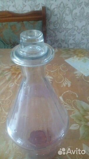 Графин розовое стекло Турки для кофеманов