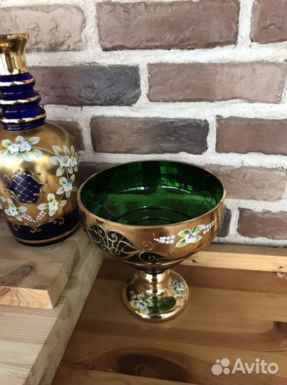 Конфетницы, фруктовницы Богемия смальта Чехословак