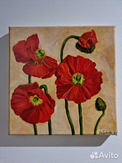 Картина маслом на холсте цветы