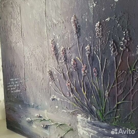 Текстурная картина цветы