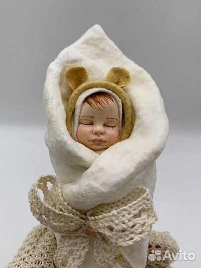 Ватные елочные игрушка Пеленашка