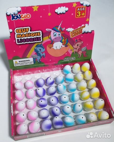 Яйца с растущей игрушкой в воде