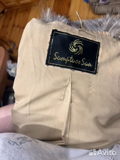 Шуба из кролика с песцом