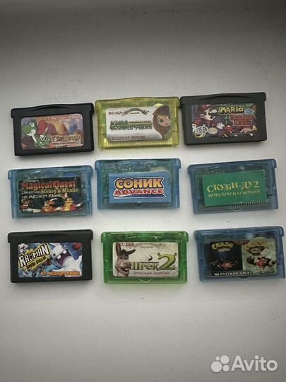 Gameboy advance sp с картриджами