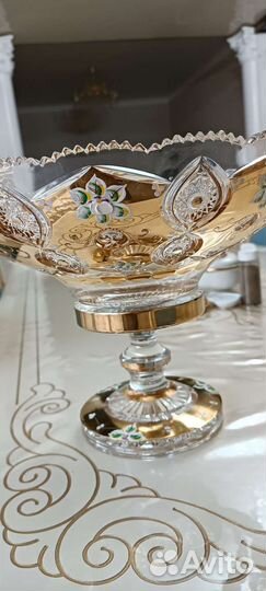 Ваза для фруктов Богемия Чехия