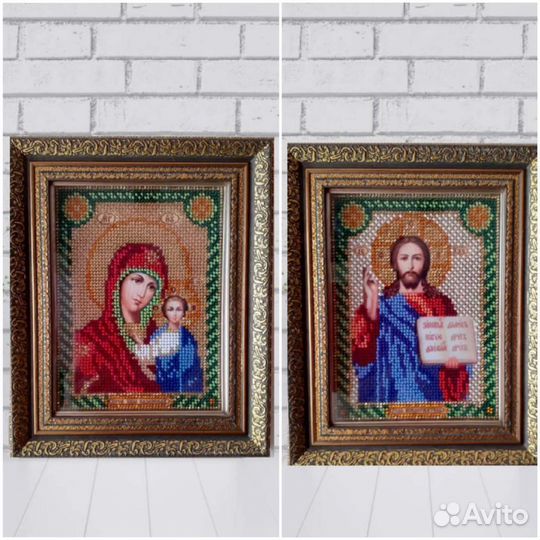 Казанская икона Божией матери из бисера