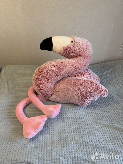 Розовый фламинго мягкая игрушка большая
