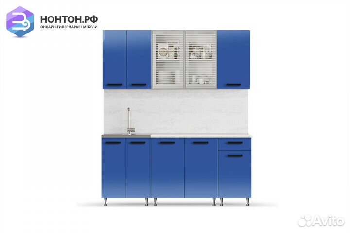 Кухня Рио-1 1.8м синий