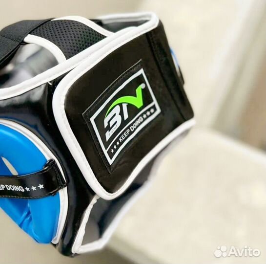 Шлем боксерский BN fight черно-синий